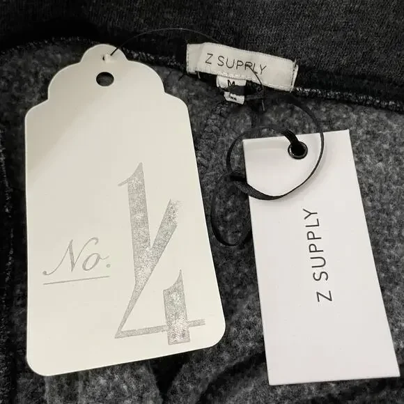 Z Supply Lace Up Jogger Women’s Size M Washed Gray Fleece Soft Tapered Ankle NEW - Picture 7 of 11